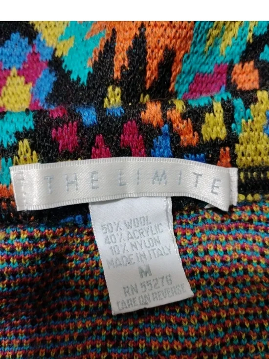 The Limited Vintage Skirt Wool Blend Women's Size M Geometric Italy Pull On - Picture 3 of 4